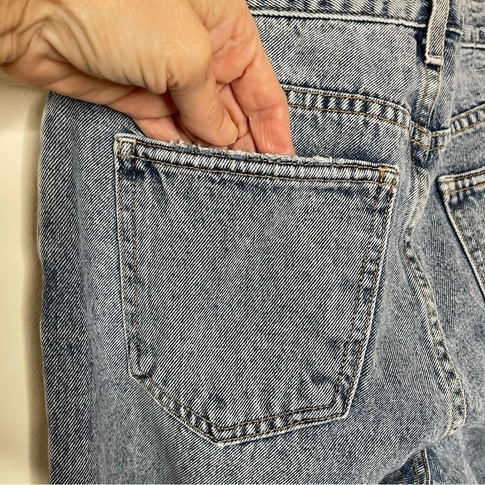 Lovers and Friends Logan Distressed Cropped Raw Edge Denim in Lost Hills preppy